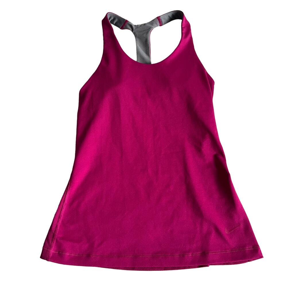 Nike DRI-FIT Workout Tank Women's Size XS Built In Bra Pink Activewear Tops